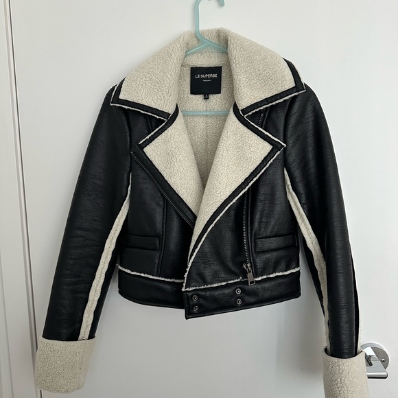 Le Superbe Presley Jacket in Black Faux Leather size XXS/00 - Picture 3 of 10